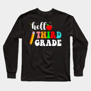 Hello Third Grade Team 3rd Grade Back to School Teacher Kids T-Shirt Long Sleeve T-Shirt